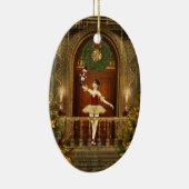 Ballerina Nutcracker personalisierte Oval Ornament (Rechts)