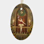 Ballerina Nutcracker personalisierte Oval Ornament (Links)