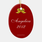 Ballerina Nutcracker personalisierte Oval Ornament (Hinten)