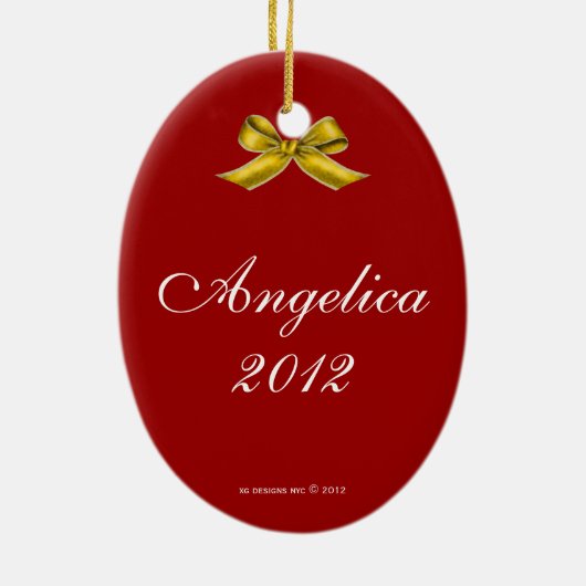 Ballerina Nutcracker personalisierte Oval Ornament (Hinten)