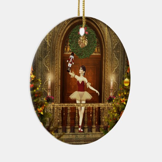 Ballerina Nutcracker Runde PersonLized Ornament (Rechts)