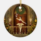 Ballerina Nutcracker Runde PersonLized Ornament (Vorne)