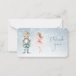 Ballerina & Nutcracker Weihnachten Vielen Dank Mitteilungskarte