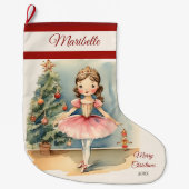 Ballerina Nutcracker Weihnachts-Strumpf Großer Weihnachtsstrumpf (Vorderseite)