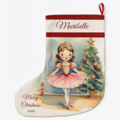Ballerina Nutcracker Weihnachts-Strumpf Großer Weihnachtsstrumpf (Rückseite)