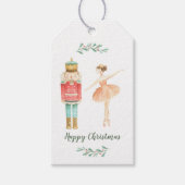 Ballerina Nutcracker Weihnachtsmarken Geschenkanhänger (Vorderseite)