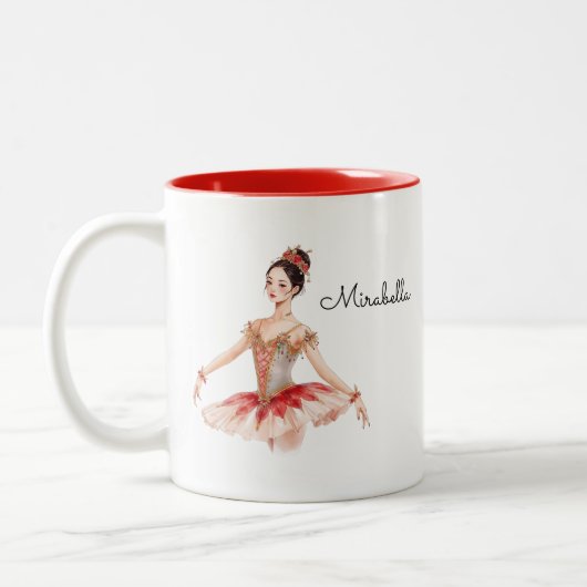 Ballerina Nutcracker Zweifarbige Tasse (Links)