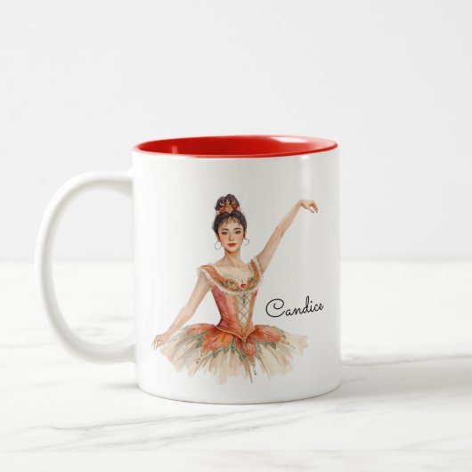 Ballerina Nutcracker Zweifarbige Tasse (Links)