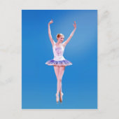 Ballerina On Point in Lila und weiß Postkarte (Vorderseite)