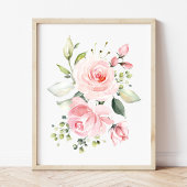 Ballerina, orangefarbenes Haar, rosa Blume, Girl-K Bilderwand Sets