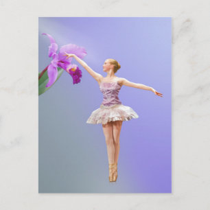 Ballerina, Orchid auf der Lila Postkarte