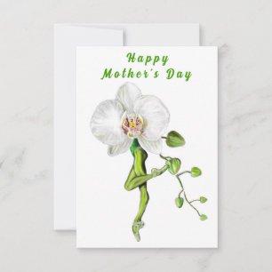 Ballerina Orchid Ballett Tänzerin Muttertagskarte Karte