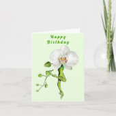 Ballerina Orchid Balletttänzer Happy Birthday Card Karte (Vorderseite)