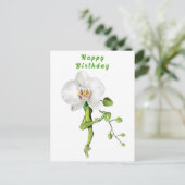 Ballerina Orchid Balletttänzerin Geburtstagskarte Postkarte (Stehend Vorderseite)