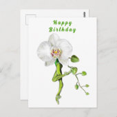 Ballerina Orchid Balletttänzerin Geburtstagskarte Postkarte (Vorne/Hinten)