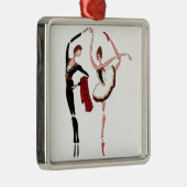 BALLERINA ORNAMEN DER DON QUICHOTE SILBERNES ORNAMENT (Rechts)