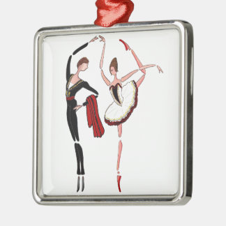 BALLERINA ORNAMEN DER DON QUICHOTE SILBERNES ORNAMENT