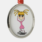 Ballerina Ornament Aus Metall (Rechts)