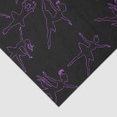 Ballerina Outlines Black Tissue Paper Seidenpapier (Detail)
