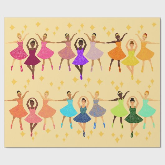 Ballerina-Packpapier Geschenkpapier (Flach)