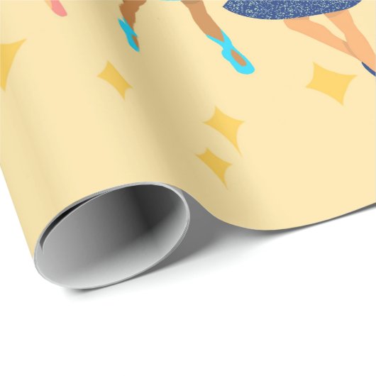 Ballerina-Packpapier Geschenkpapier (Rolleneckpunkt)