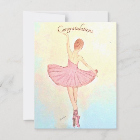 Ballerina Painting Grußkarte Personalisieren (Vorderseite)
