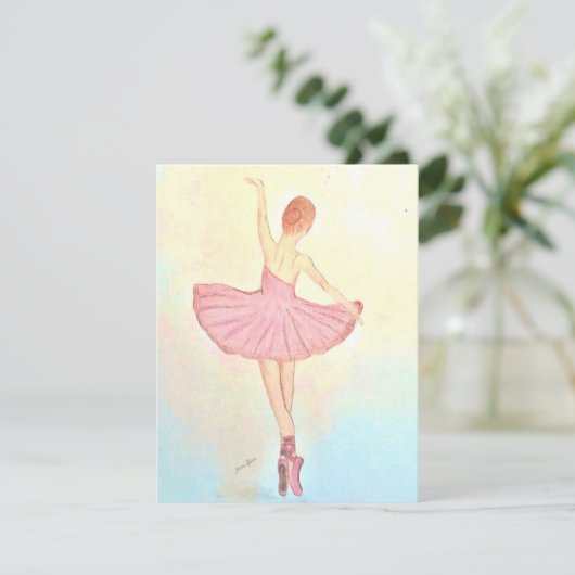 Ballerina Painting Grußkarte Personalisieren (Stehend Vorderseite)