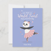 Ballerina Panda kids Valentine's Day Card Einladung (Vorderseite)