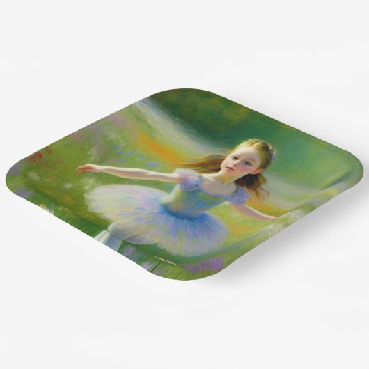 Ballerina Pappteller (Gewinkelt)