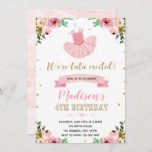 Ballerina-Party Einladung (Vorne/Hinten)