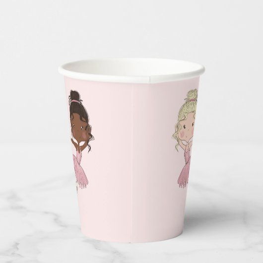 Ballerina Party Personalisiert Pappbecher (Rechts)