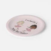 Ballerina Party Personalisierte Teller (Schrägansicht)