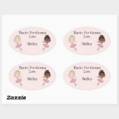 Ballerina Party Vielen Dank Sticker (Blatt)