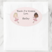 Ballerina Party Vielen Dank Sticker (Tasche)