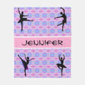 Ballerina Pastel Dance Fleece Blanket (Vorderseite)