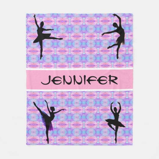 Ballerina Pastel Dance Fleece Blanket (Vorderseite)