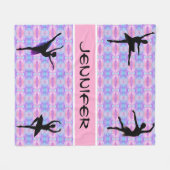 Ballerina Pastel Dance Fleece Blanket (Vorderseite (Horizontal))