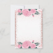 Ballerina Pastel Pink Glitzer Geburtstag Dankeskarte (Rückseite)