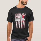 Ballerina Patriotic American Flag Ballet Dance 4 T-Shirt (Vorderseite)