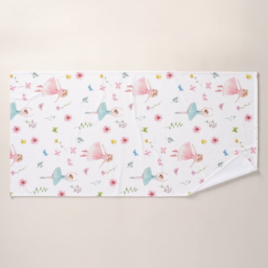 Ballerina Pattern Badehandtuch (Badehandtuch)