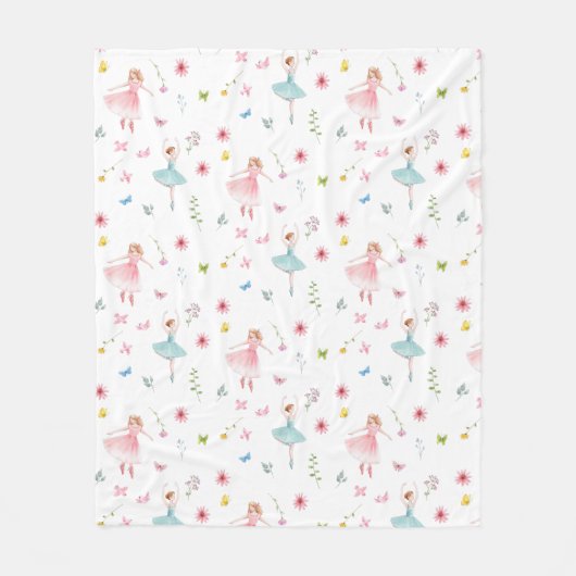 Ballerina Pattern Fleecedecke (Vorderseite)