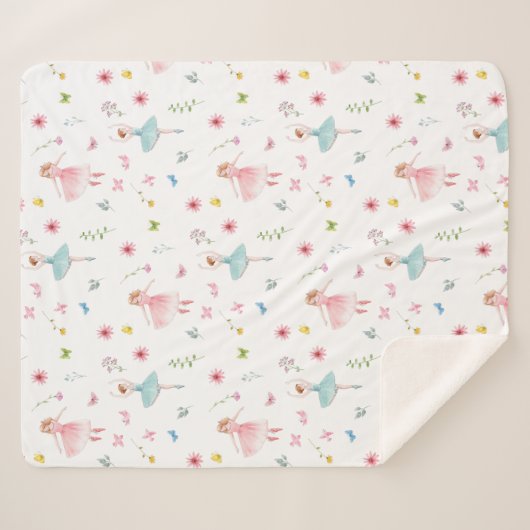 Ballerina Pattern Sherpadecke (Vorderseite (Horizontal))