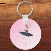 Ballerina Personal Pink Gold Schlüsselanhänger (Rückseite)