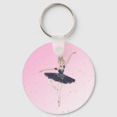 Ballerina Personal Pink Gold Schlüsselanhänger (Rückseite)