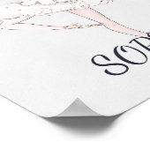 Ballerina Personal Pink Silver Dark Hair Poster (Ecke)