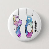 Ballerina Personalisiert Ballet Button (Vorderseite)