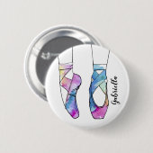 Ballerina Personalisiert Ballet Button (Vorne & Hinten)