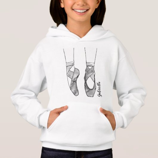 Ballerina Personalisiert Ballet Hoodie (Vorderseite)