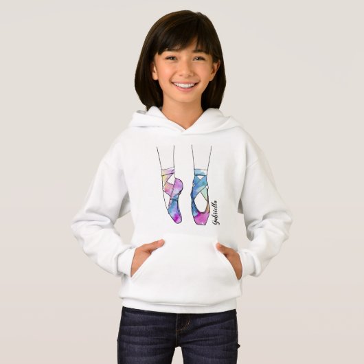 Ballerina Personalisiert Ballet Hoodie (Vorne ganz)