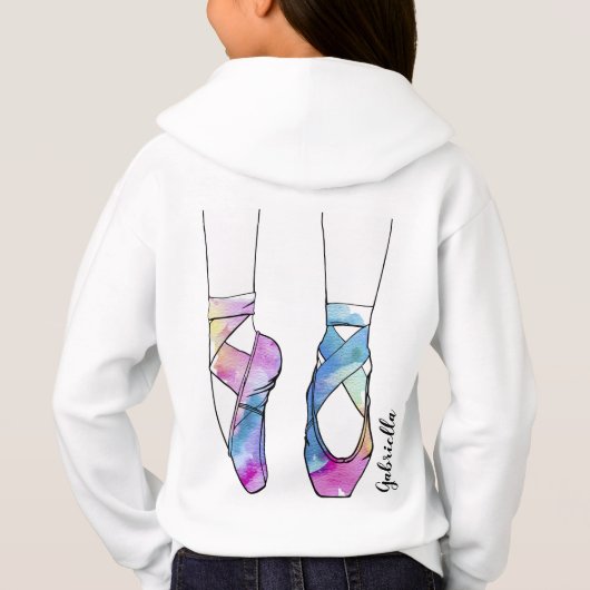 Ballerina Personalisiert Ballet Hoodie (Rückseite)